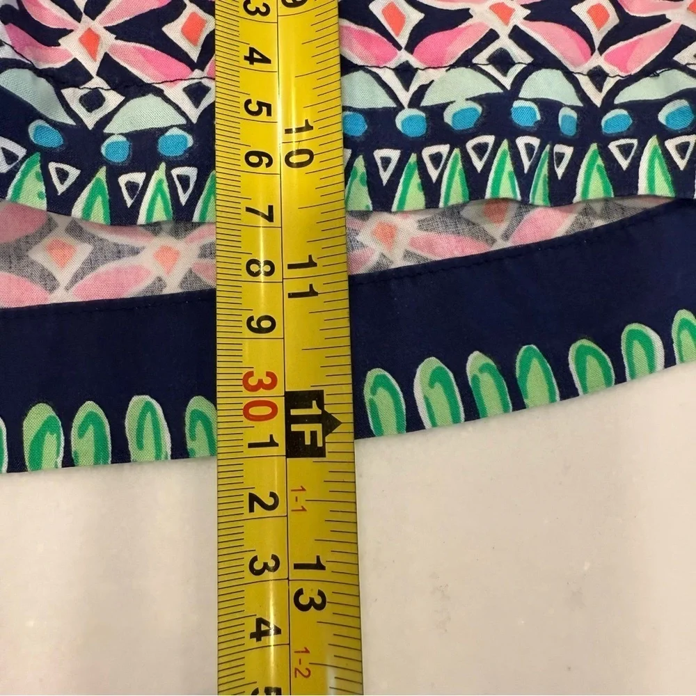 Lilly Pulitzer Katia 5” Short High Tide Navy Tall Order Engineered Sz XS